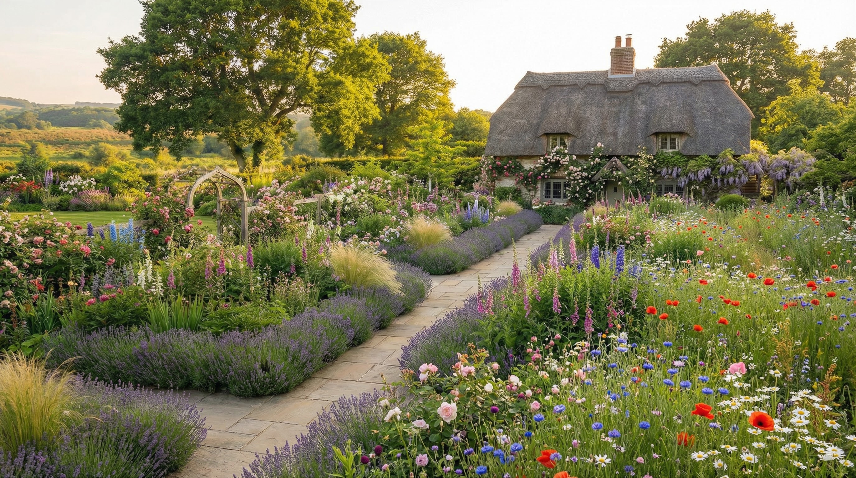 Burley cottage garden borders