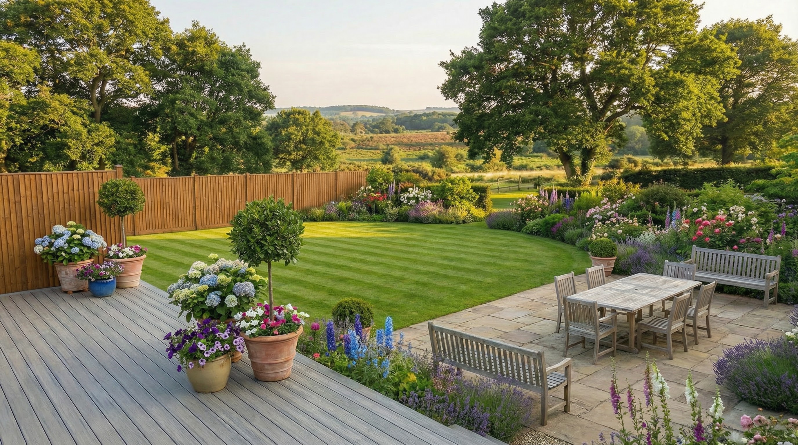 Timber fencing and composite decking