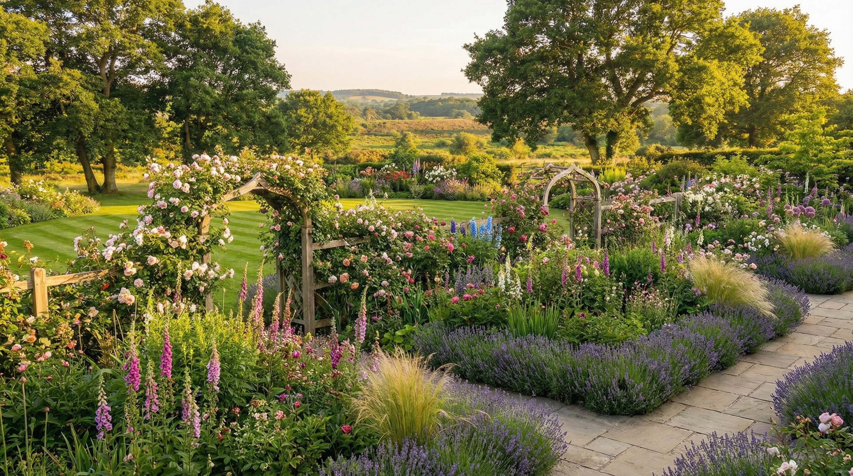 Planted border and cottage garden design